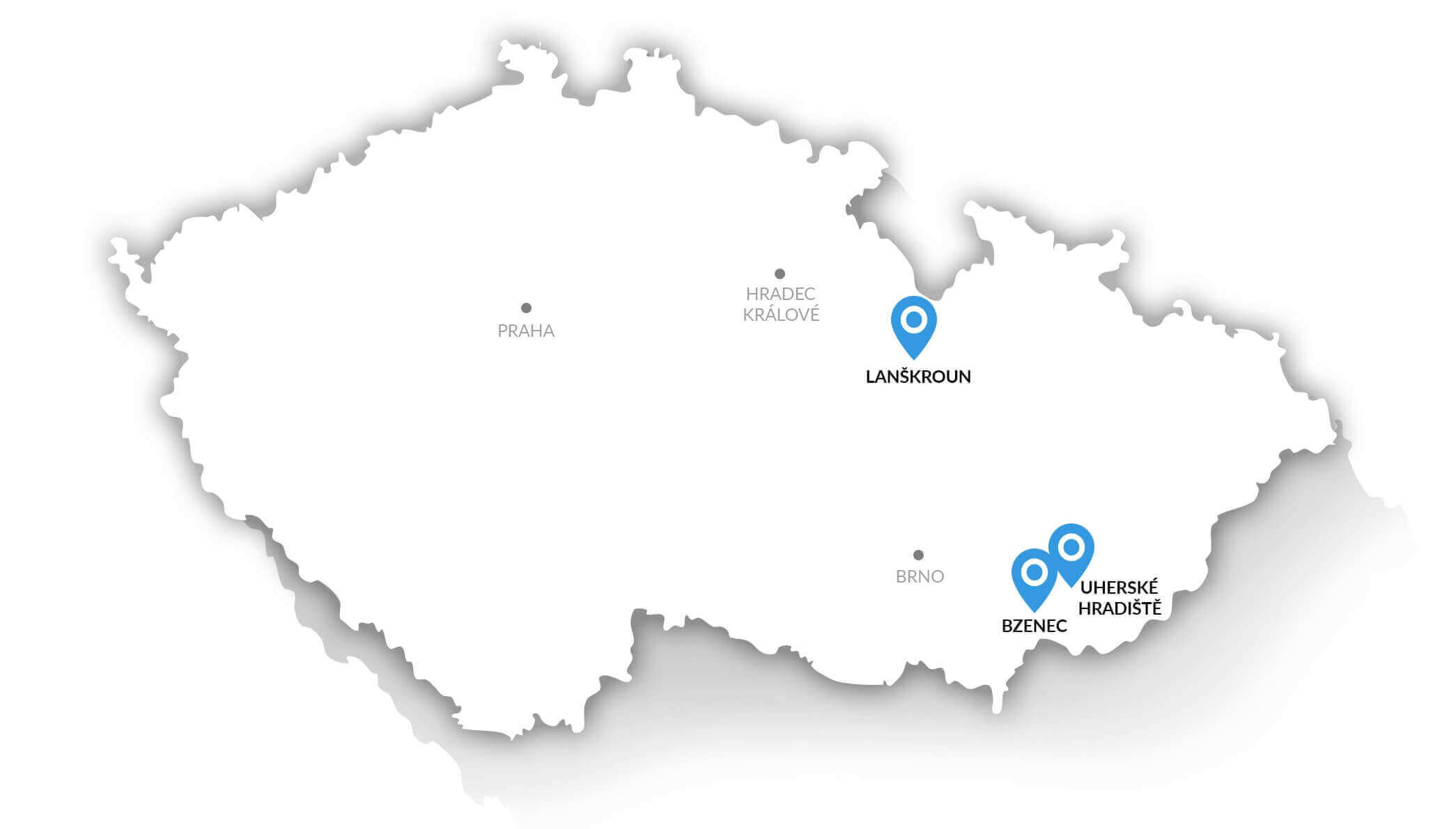 Mapa závodů AVX Czech Republic Mapa závodů AVX Czech Republic