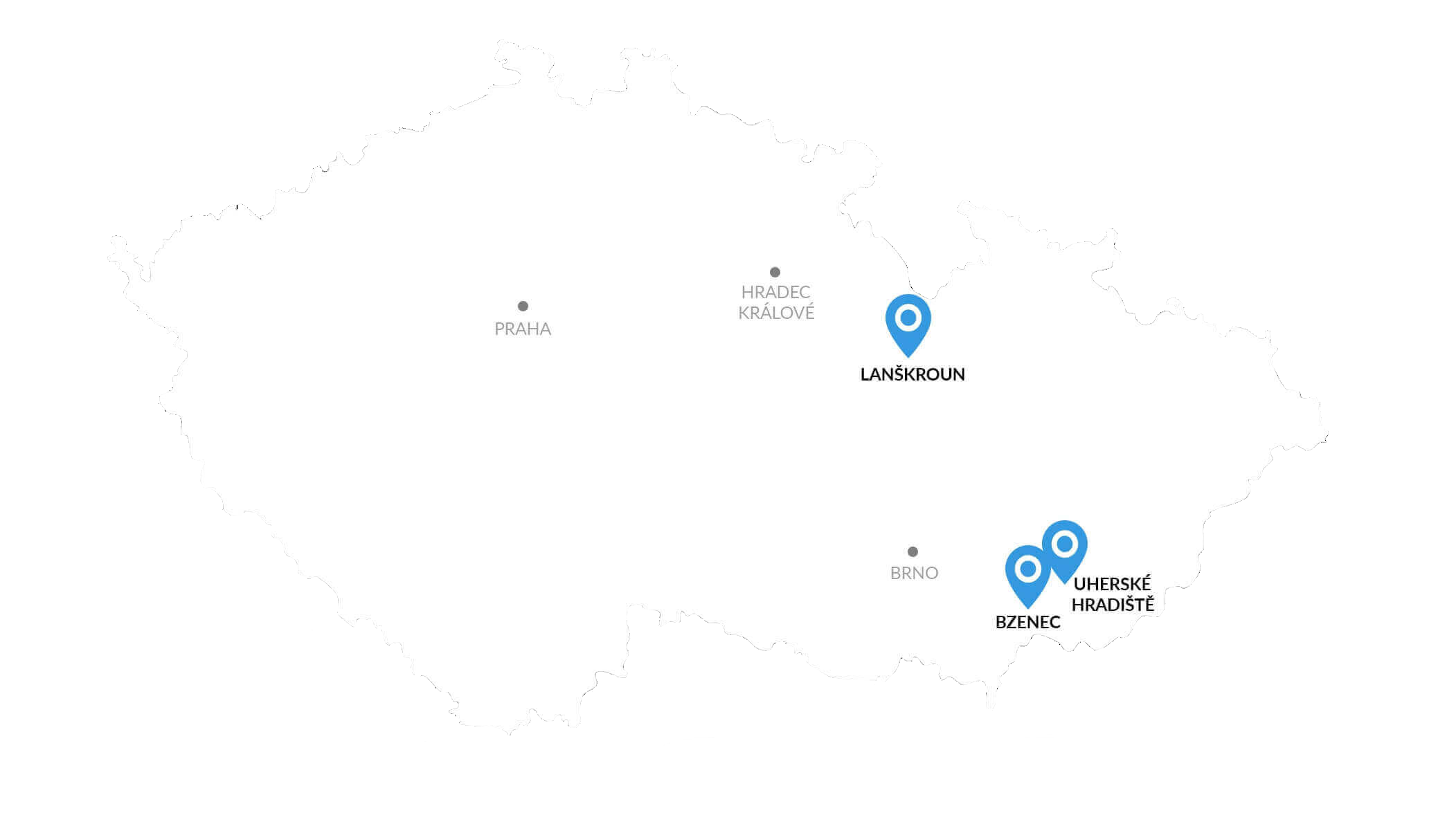 Mapa závodů AVX Czech Republic